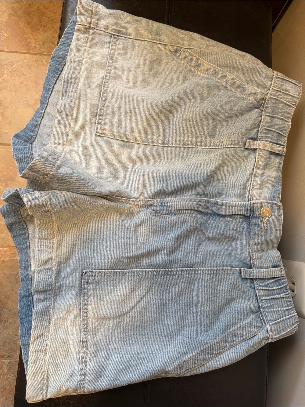 GAP Light Blue Denim Shorts with Elastic Waist